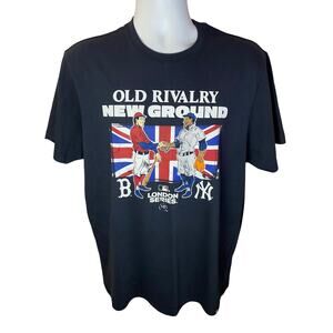 Yankees Redsox Fanatics 2019 MLB World Tour London Series Large T Shirt Blue